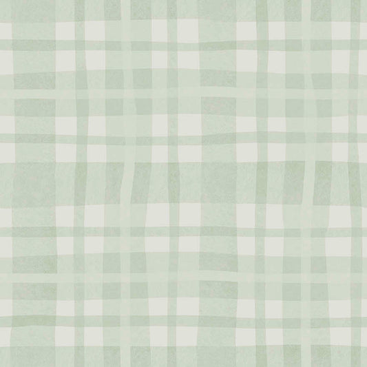 Ivy Plaid Wallpaper - Sage