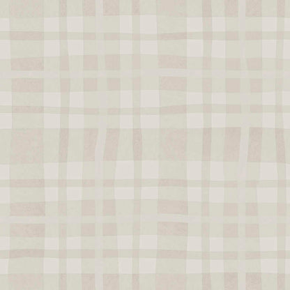 Ivy Plaid Wallpaper - Warm Grey