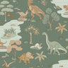 Dino Zoo Wallpaper - Green