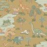 Dino Zoo Wallpaper - Ochre