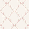 Tied With a Bow Wallpaper - Cream/Pink