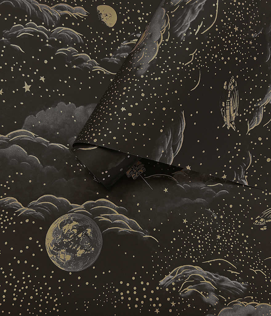 Lost In Space Wallpaper - Black & Gold