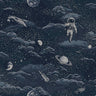 Lost In Space Wallpaper - Midnight Blue & Silver