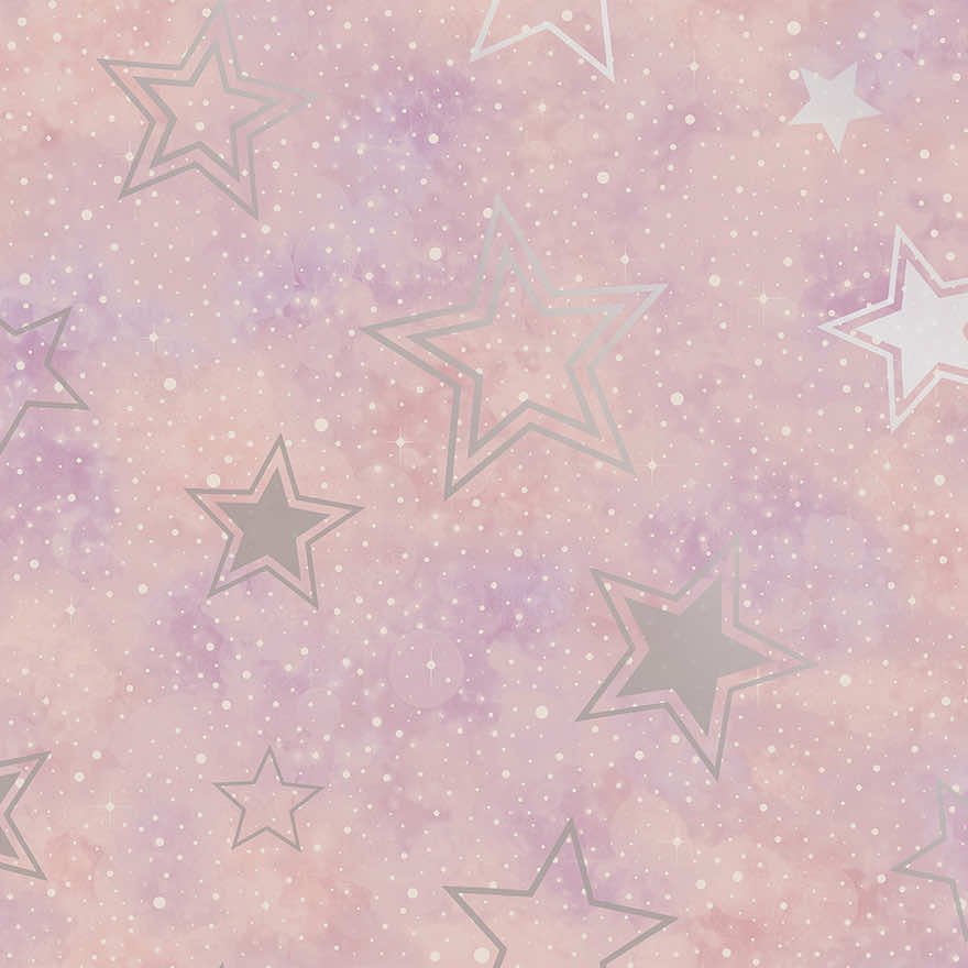 Stardust - Enchanting Wallpaper - Pink / Silver