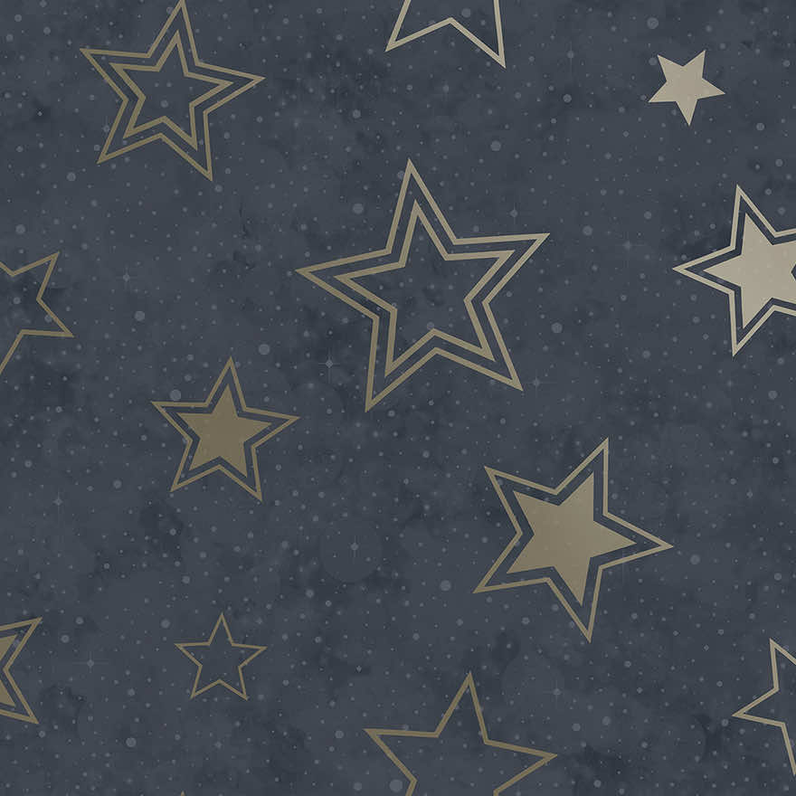 Stardust - Enchanting Wallpaper - Midnight Blue & Gold