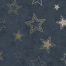 Stardust - Enchanting Wallpaper - Midnight Blue & Gold