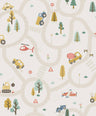Roundabout Road Wallpaper - Cream / Multi