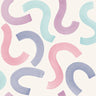 Curly Confetti Wallpaper - Aqua/Lilac/Pink