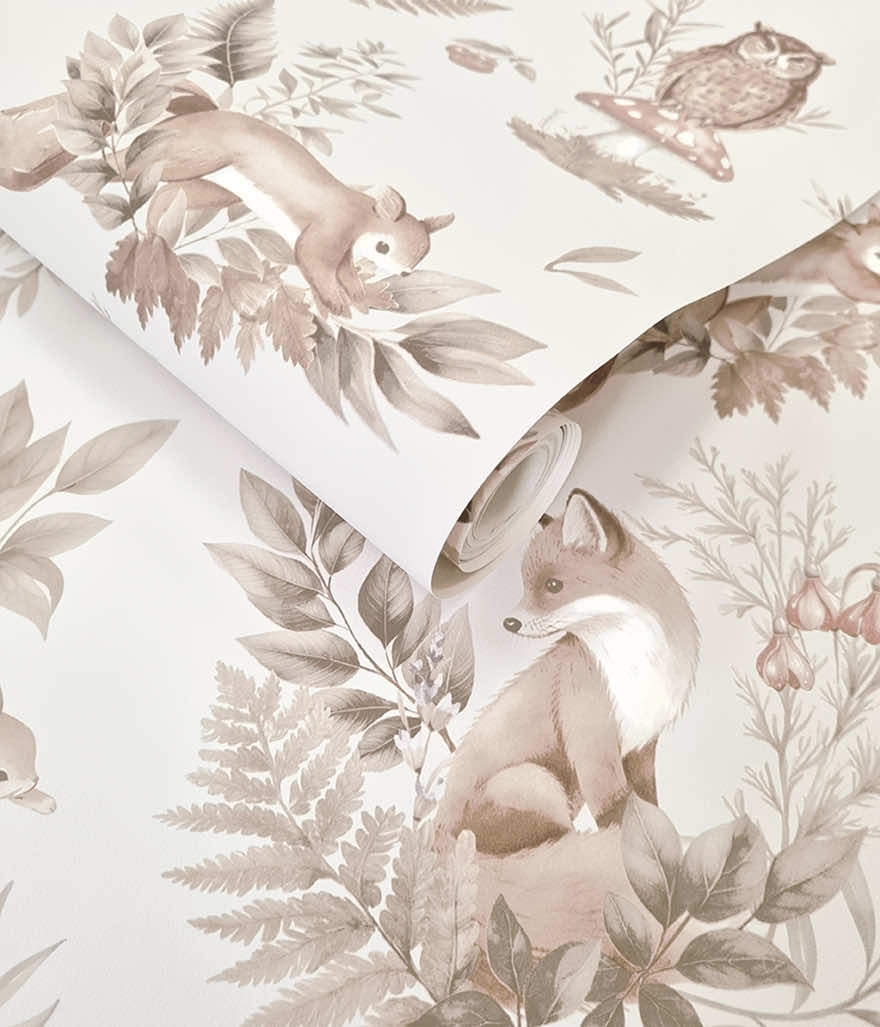 Sample – Forest Friends Wallpaper – Neutral