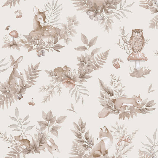 Forest Friends Wallpaper - Neutral