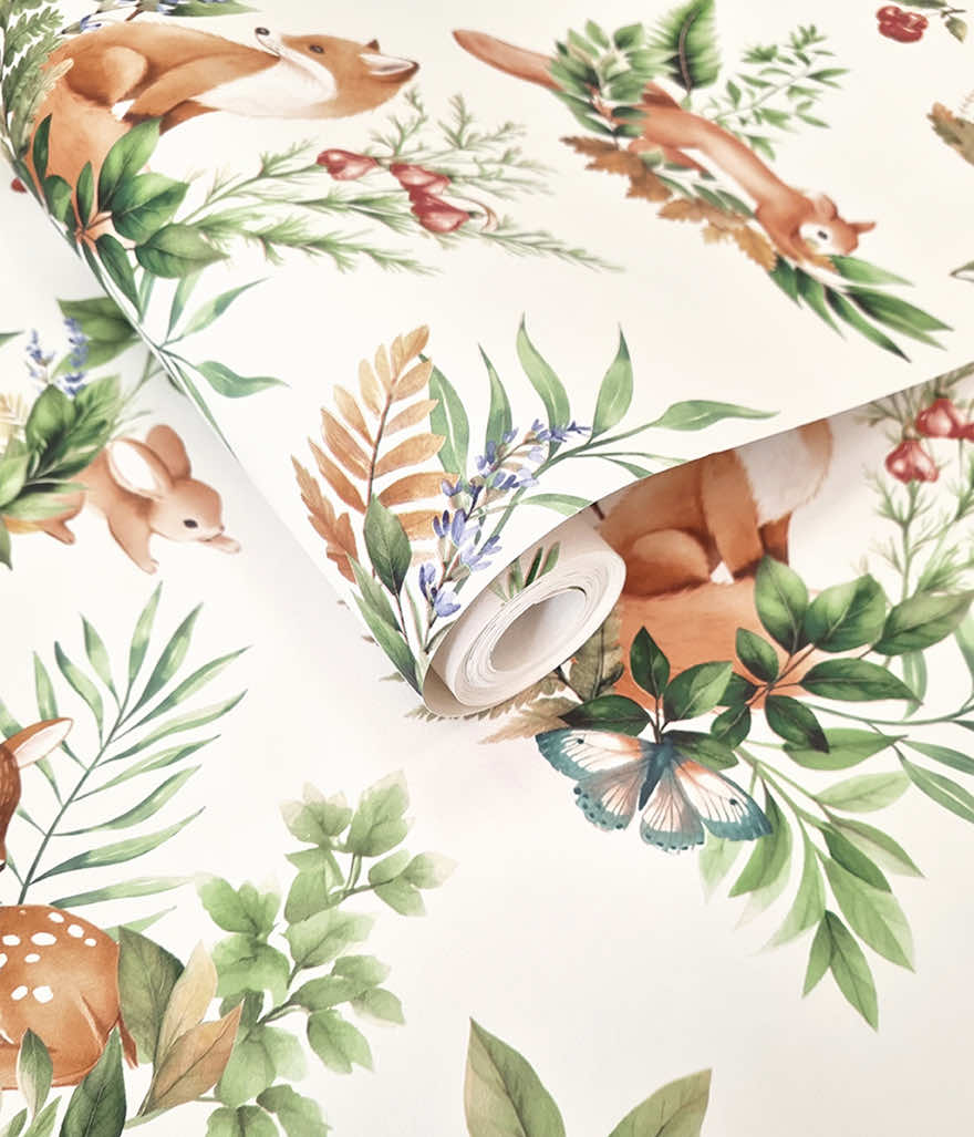Forest Friends Wallpaper - Cream