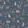 Bunnies & Berries Wallpaper - Navy