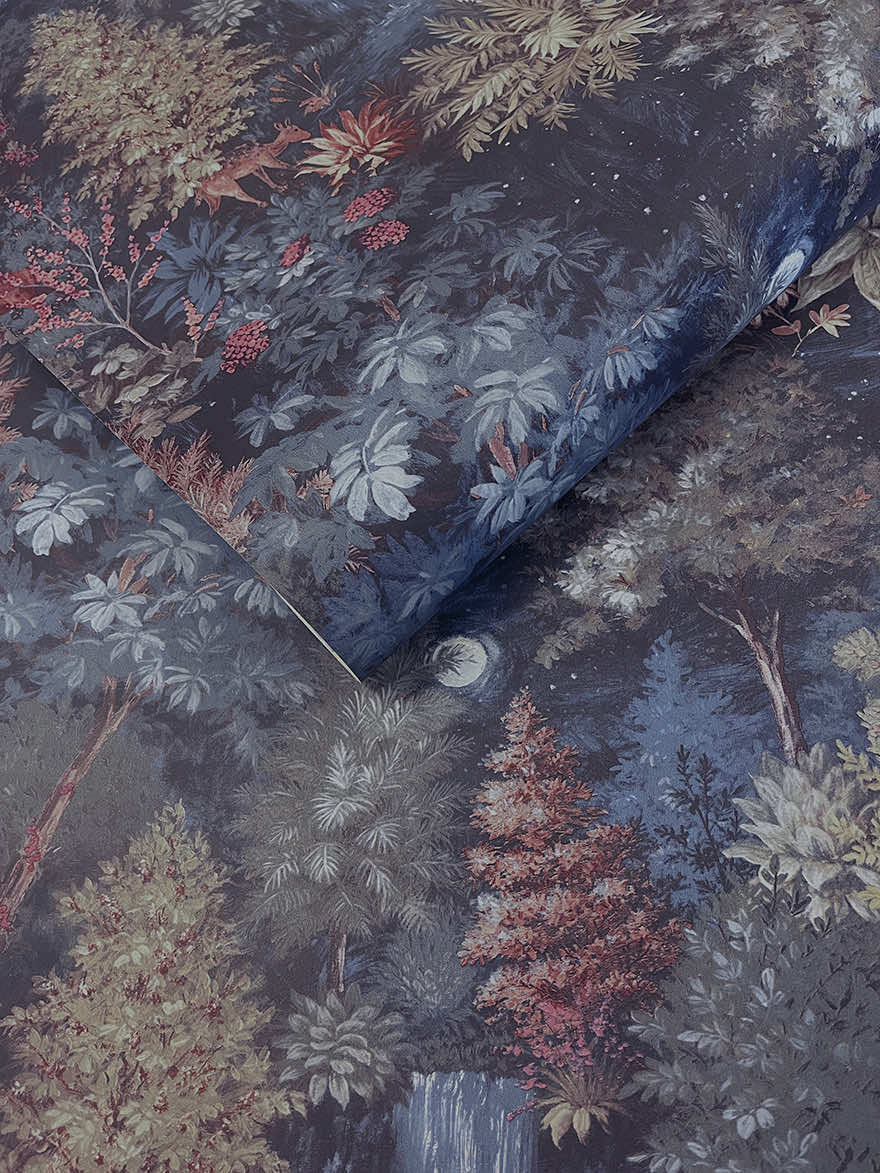 Midnight Woods Wallpaper – Navy