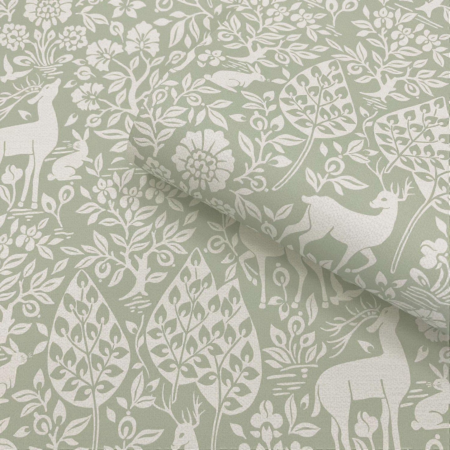 Deer Woods Wallpaper – Sage