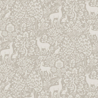 Deer Woods Wallpaper – Taupe