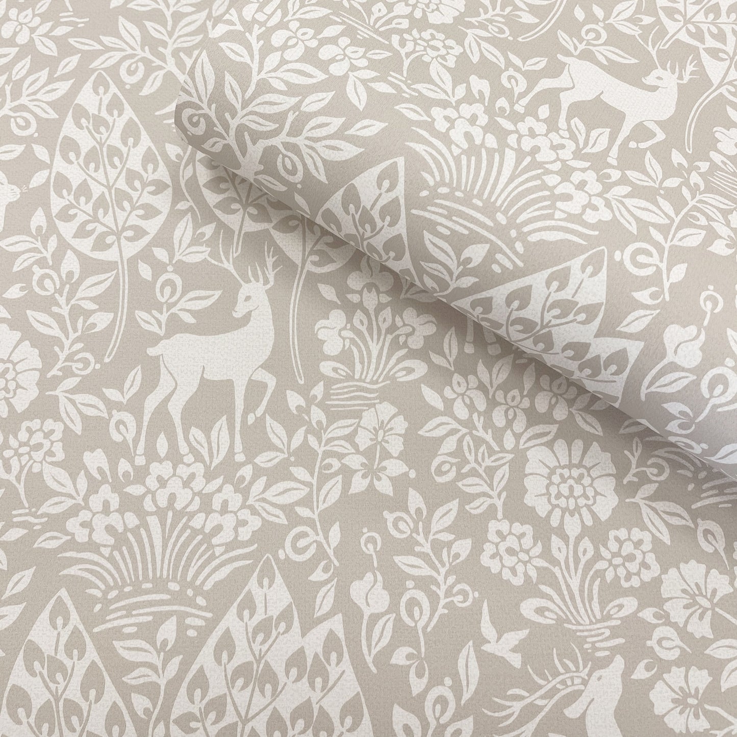 Deer Woods Wallpaper – Taupe