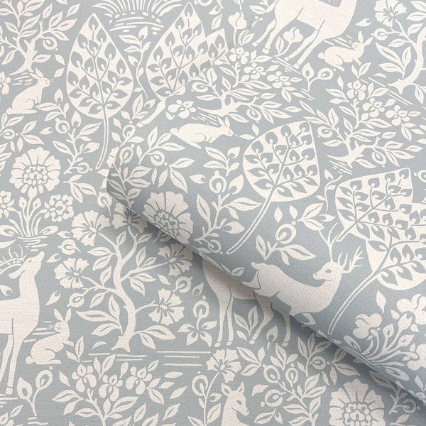 Sample – Deer Woods Wallpaper – Blue