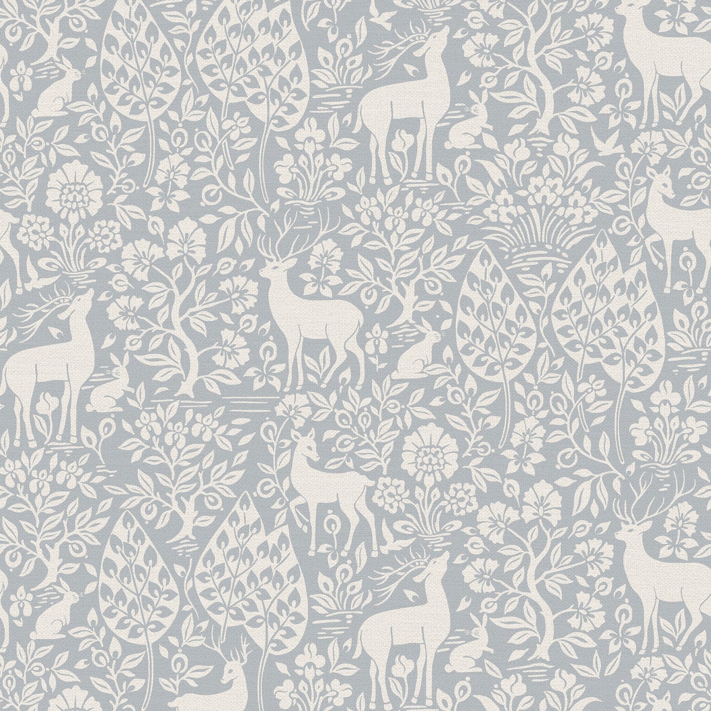 Deer Woods Wallpaper – Blue