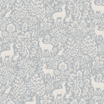 Deer Woods Wallpaper – Blue