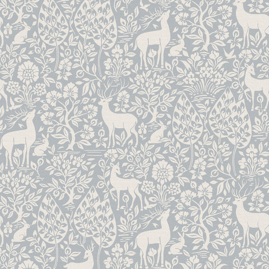 Deer Woods Wallpaper – Blue