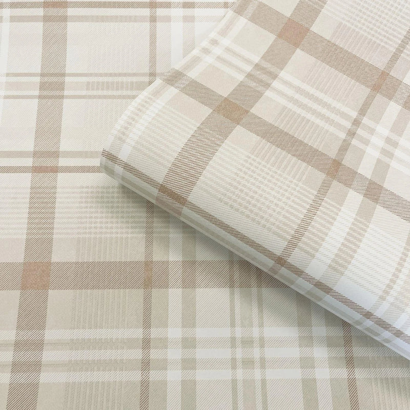 Sample - Kirkham Check - Plaid Wallpaper - Orange
