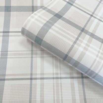 Kirkham Check - Plaid Wallpaper - Navy