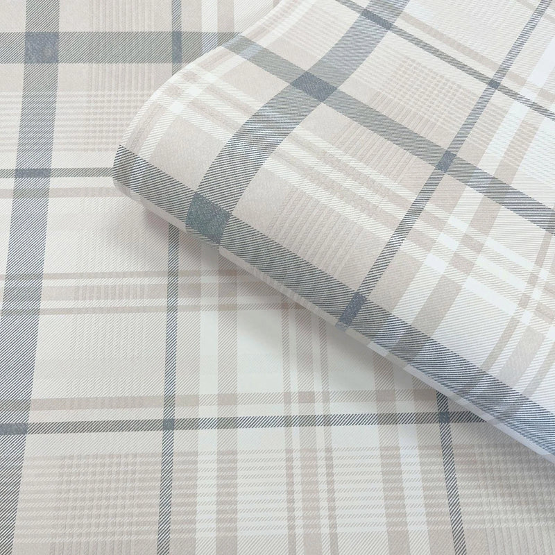 Sample - Kirkham Check - Plaid Wallpaper - Navy