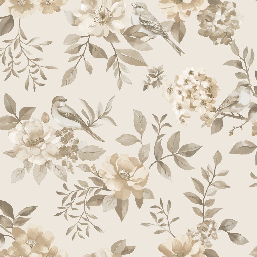 Sample – The Bird Garden Wallpaper – Neutral