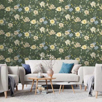The Bird Garden - Wallpaper - Green