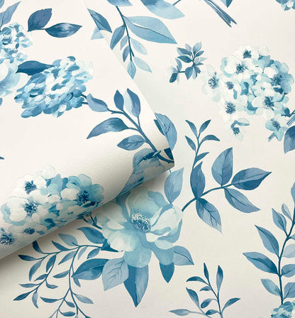 The Bird Garden – Feathered Hideaway Wallpaper – Blue