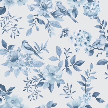 The Bird Garden - Wallpaper - Blue