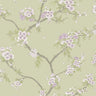 Cherry Blossom – Trailing Branches Wallpaper – Sage Heather