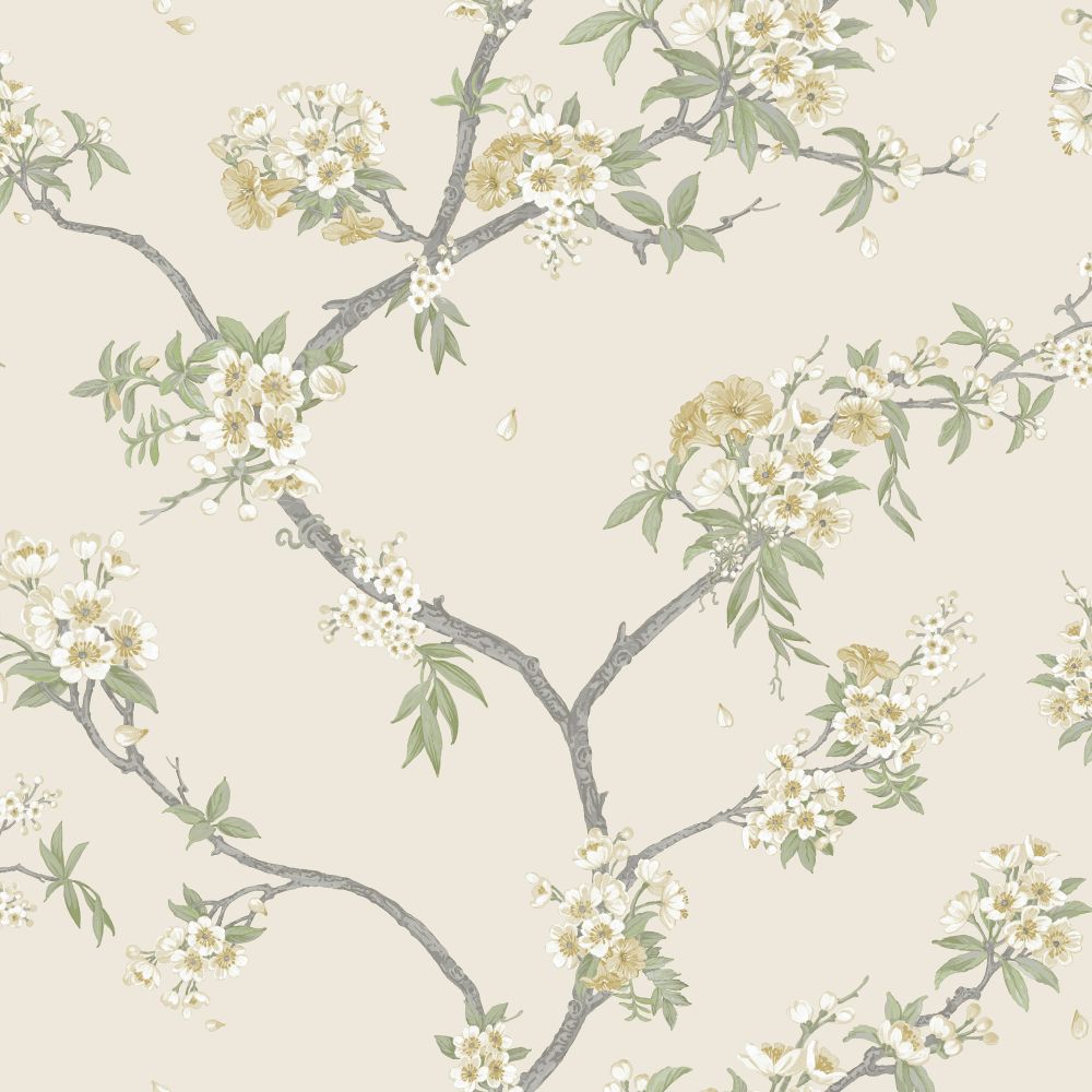 Cherry Blossom - Wallpaper - Yellow Cream