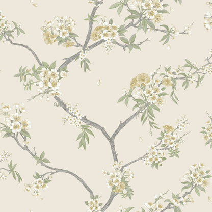 Cherry Blossom - Wallpaper - Yellow Cream