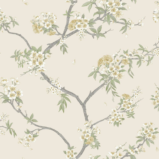 Cherry Blossom - Wallpaper - Yellow Cream