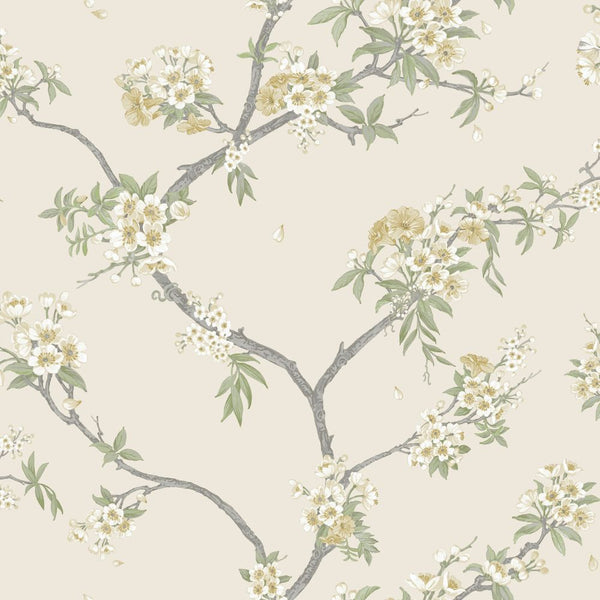 Sample - Cherry Blossom Wallpaper - Yellow Cream
