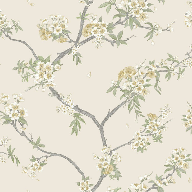 Sample - Cherry Blossom Wallpaper - Yellow Cream