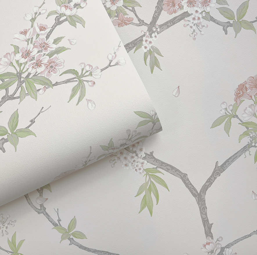 Cherry Blossom Wallpaper - Pink Cream