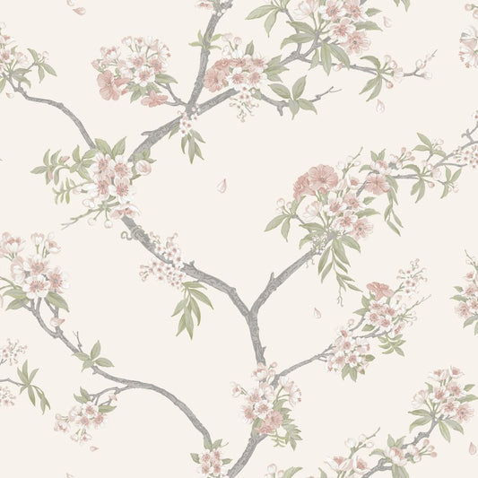 Cherry Blossom Wallpaper - Pink Cream