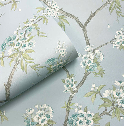 Cherry Blossom Wallpaper - Blue