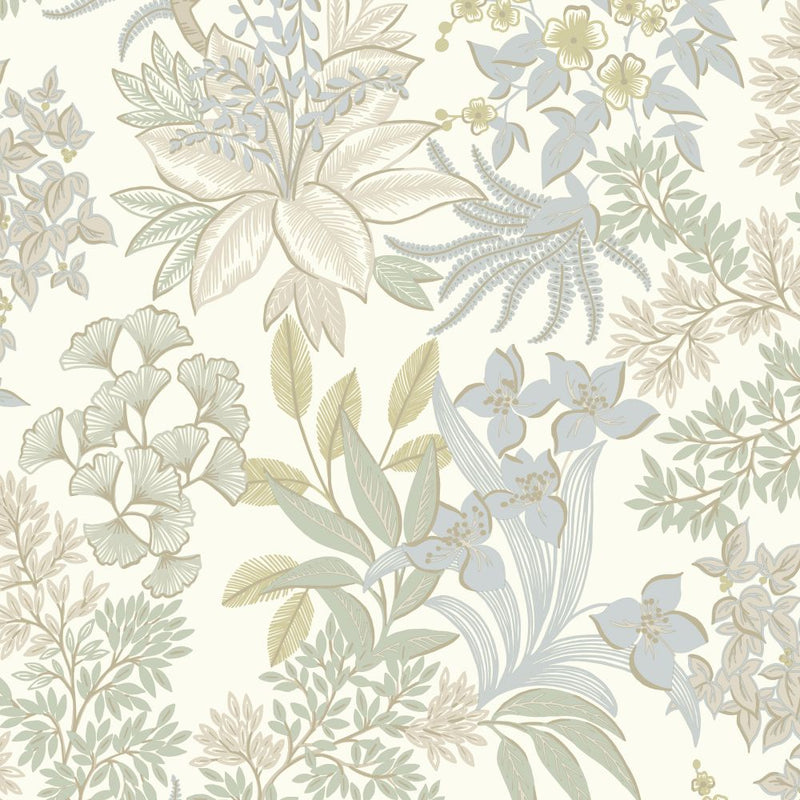 Sample - Full Bloom Wallpaper - Blue Sage