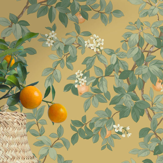 Orange Tree - Wallpaper - Ochre