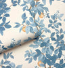 Orange Tree - Wallpaper - Blue White