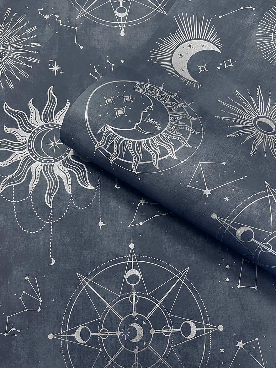 Cosmic - Wallpaper - Navy Silver