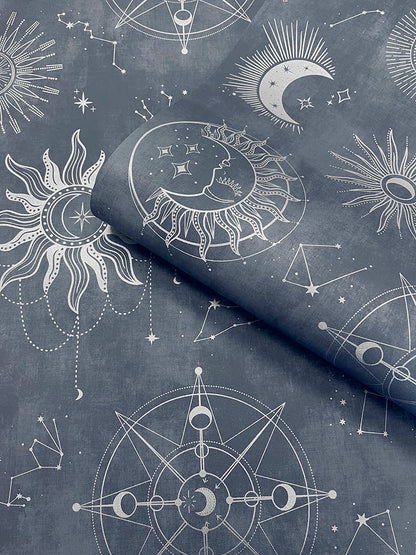 Cosmic - Wallpaper - Navy Silver