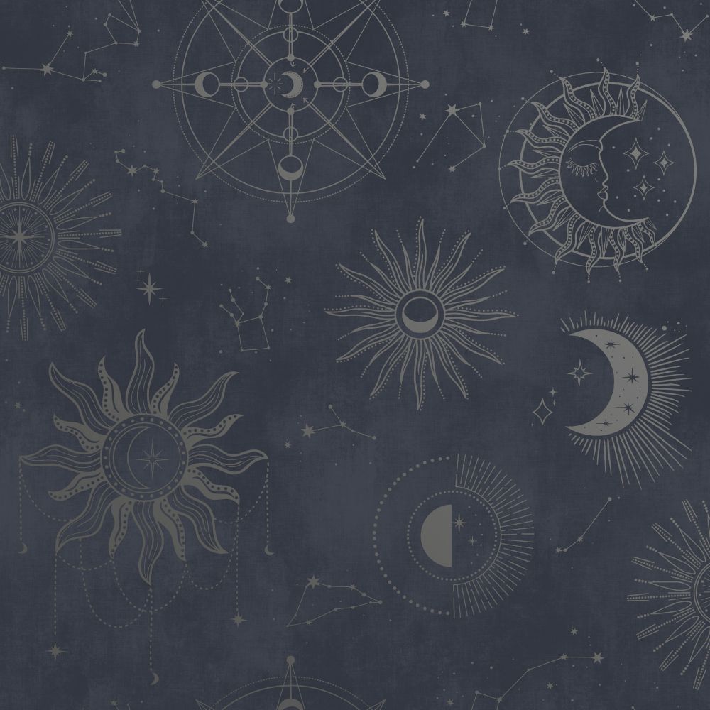Cosmic - Wallpaper - Navy Silver