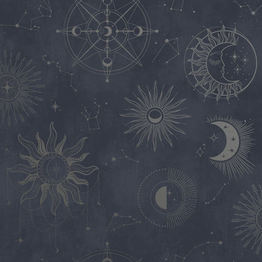 Cosmic - Wallpaper - Navy Silver
