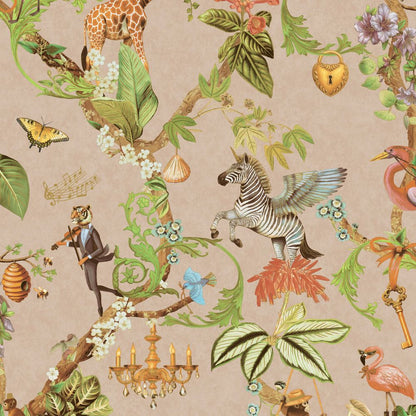 Safari Symphony - Wallpaper - Soft Pink