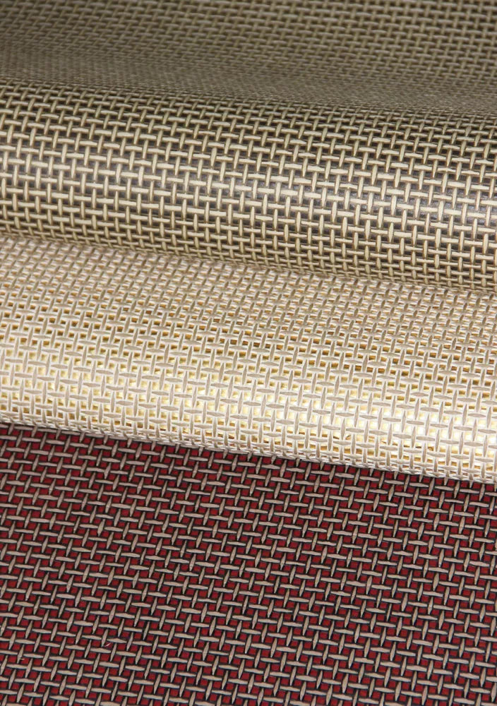 Basket Weave Grass cloth Wallpaper - Ink Grey on Gold