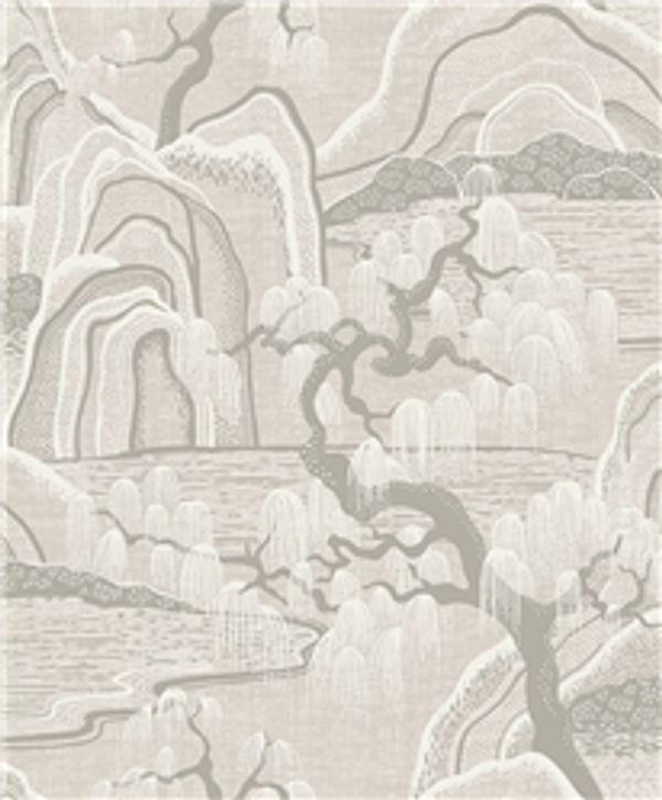 Sample - Indigo Garden Wallpaper - Neutral / Light Grey